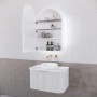 London Matte White Arch LED Shaving Cabinet 600 * 870